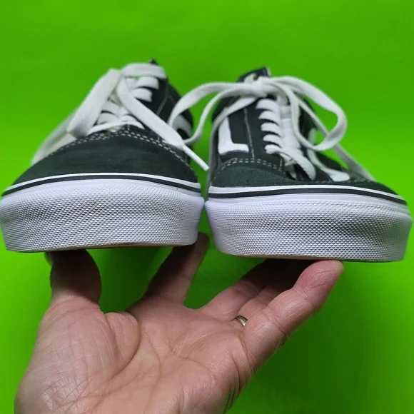 EUC Vans Dark Green Faux Suede Skate Shoes Mens 10.5 - Picture 5 of 14